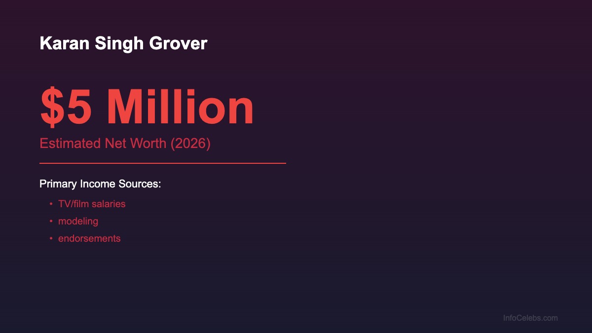 Karan Singh Grover net worth summary