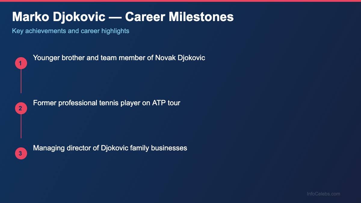 Marko Djokovic career milestones