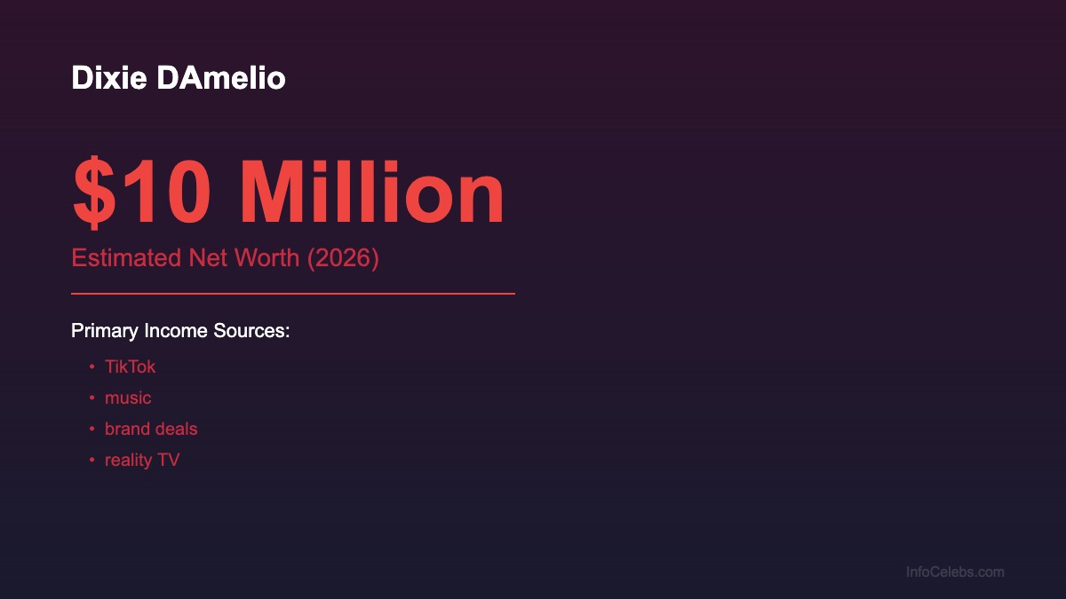 Dixie DAmelio net worth summary