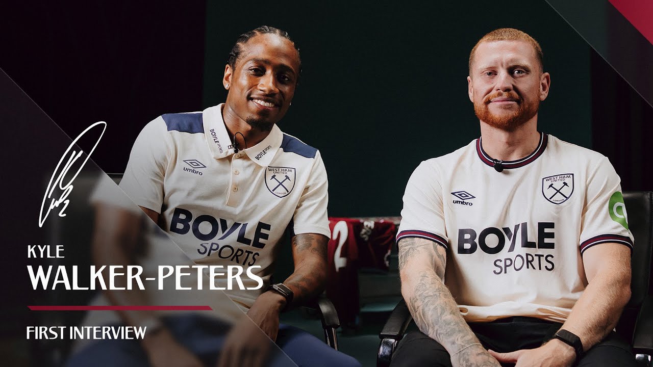 Behzinga interviewing West Ham footballer Kyle Walker-Peters