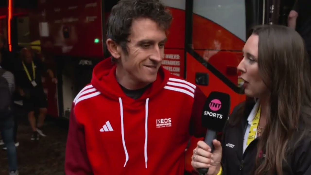 Geraint Thomas post-race interview Tour de France 2025