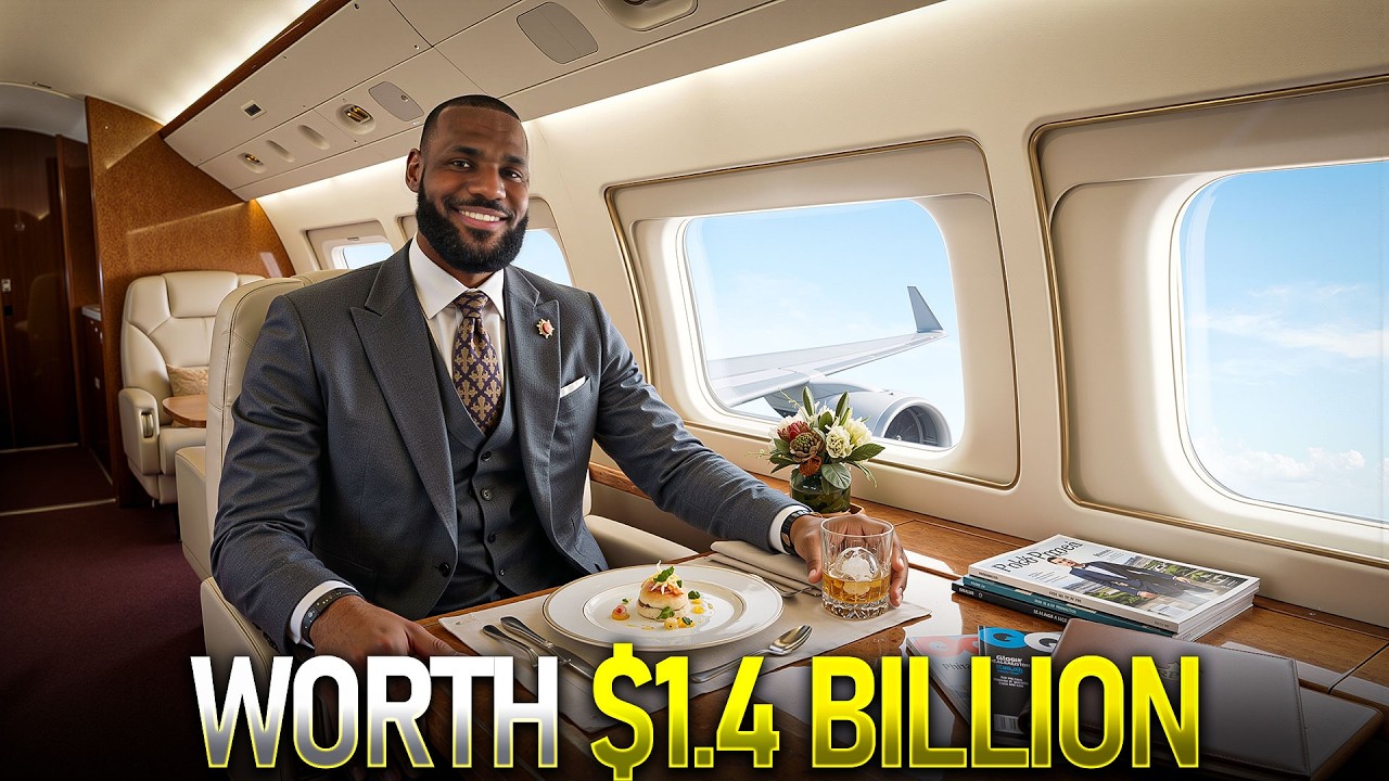 LeBron James showcasing his billionaire lifestyle and business empire