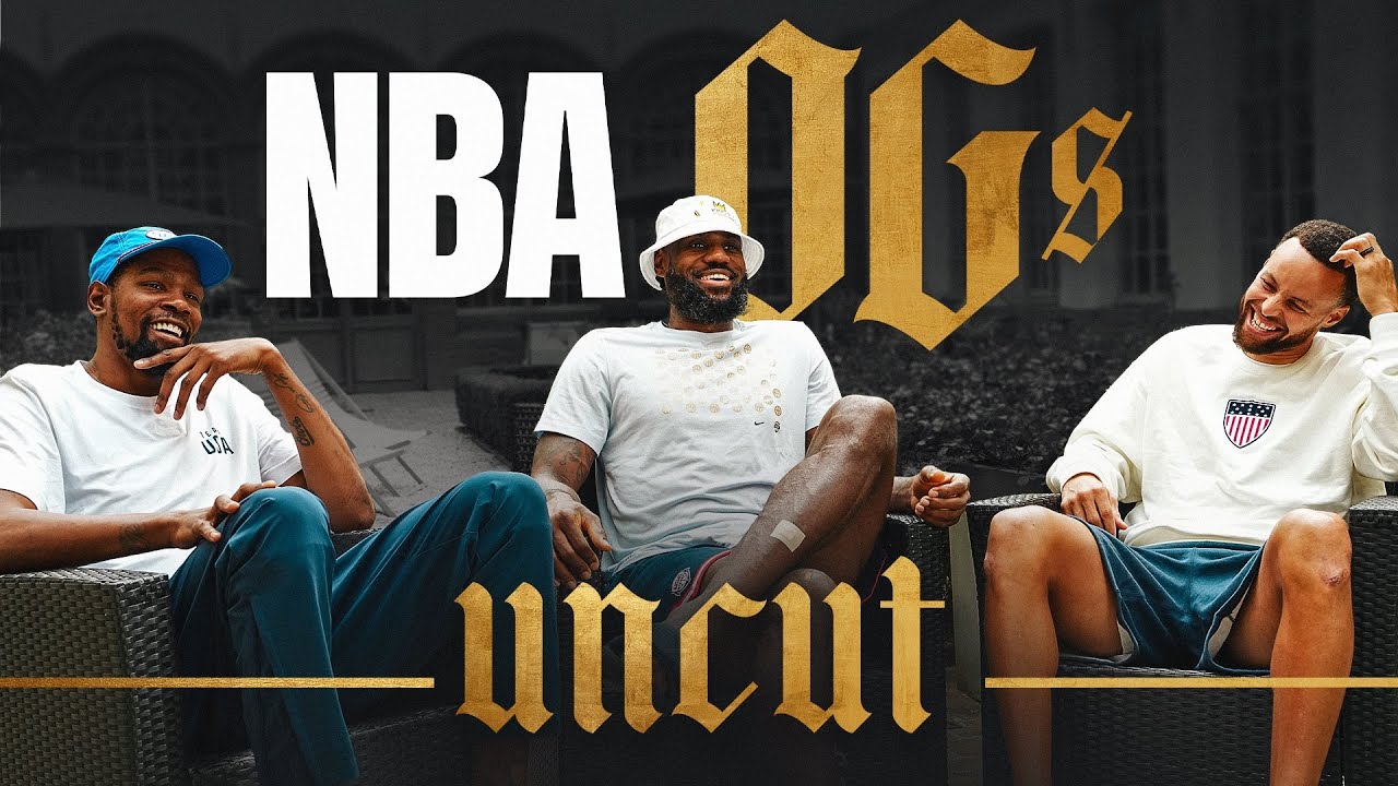 LeBron James alongside Kevin Durant and Stephen Curry at the NBA OGs discussion