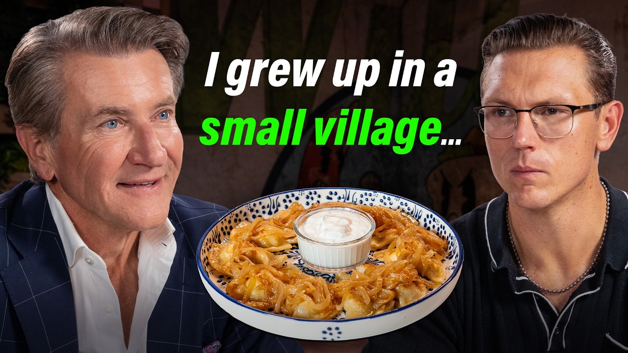 Robert Herjavec on Mythical Kitchen discussing meaningful meals from his life