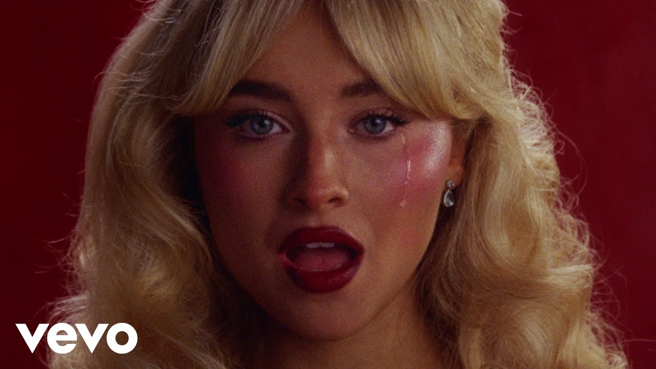 Sabrina Carpenter in the Tears official music video from the Short n Sweet era