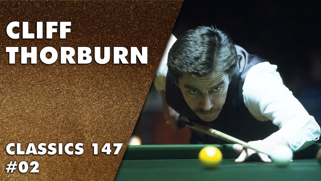 Cliff Thorburn classic snooker 147 maximum break footage showing all 36 balls potted in sequence