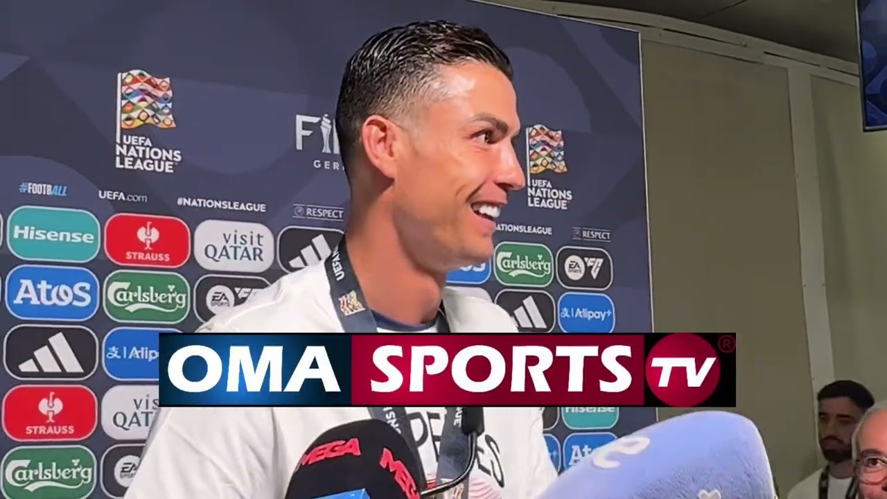 Cristiano Ronaldo celebrates Portugal's UEFA Nations League 2025 victory