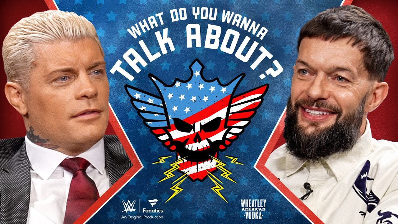 Finn Bálor discussing Bullet Club with Cody Rhodes