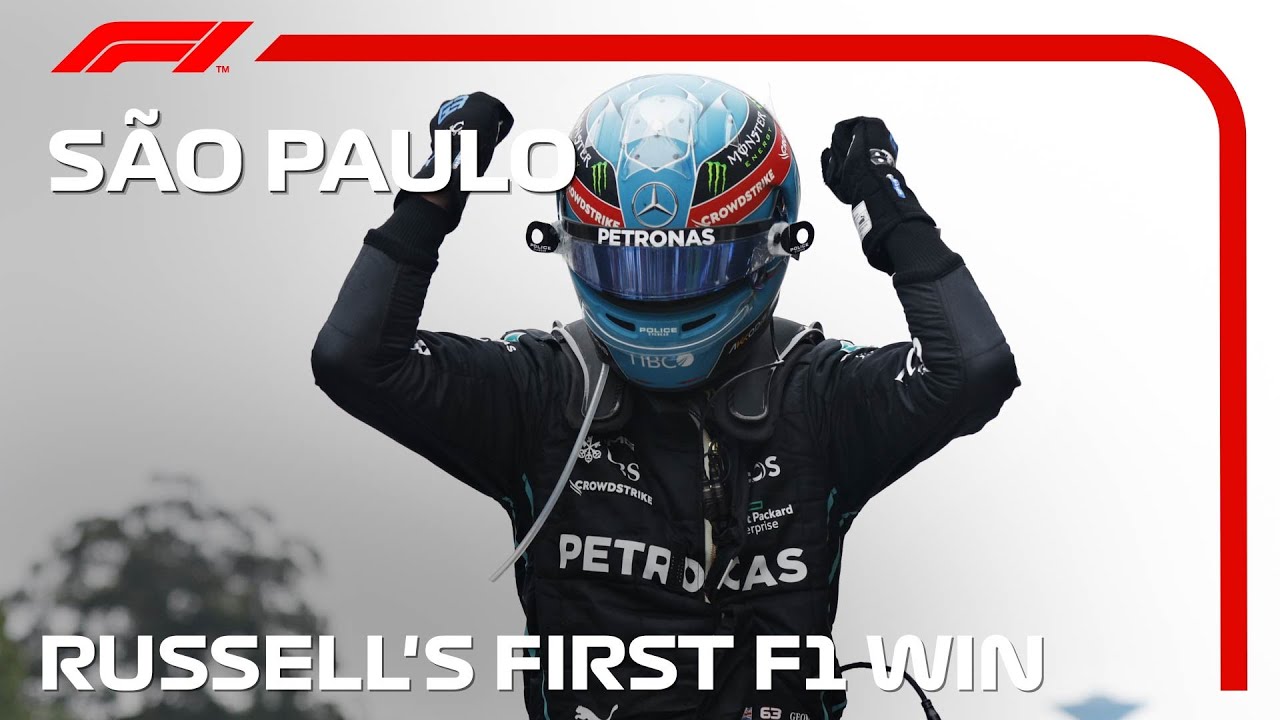 George Russell maiden F1 victory Sao Paulo 2022