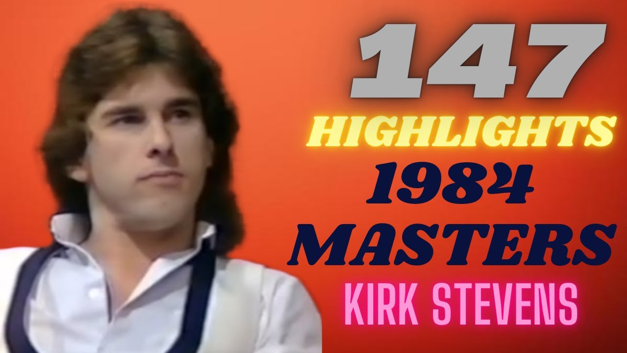 Kirk Stevens at the 1984 Masters making his historic 147 maximum break in his famous all-white suit