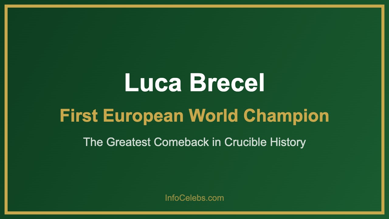 Luca Brecel 2023 World Champion Belgium