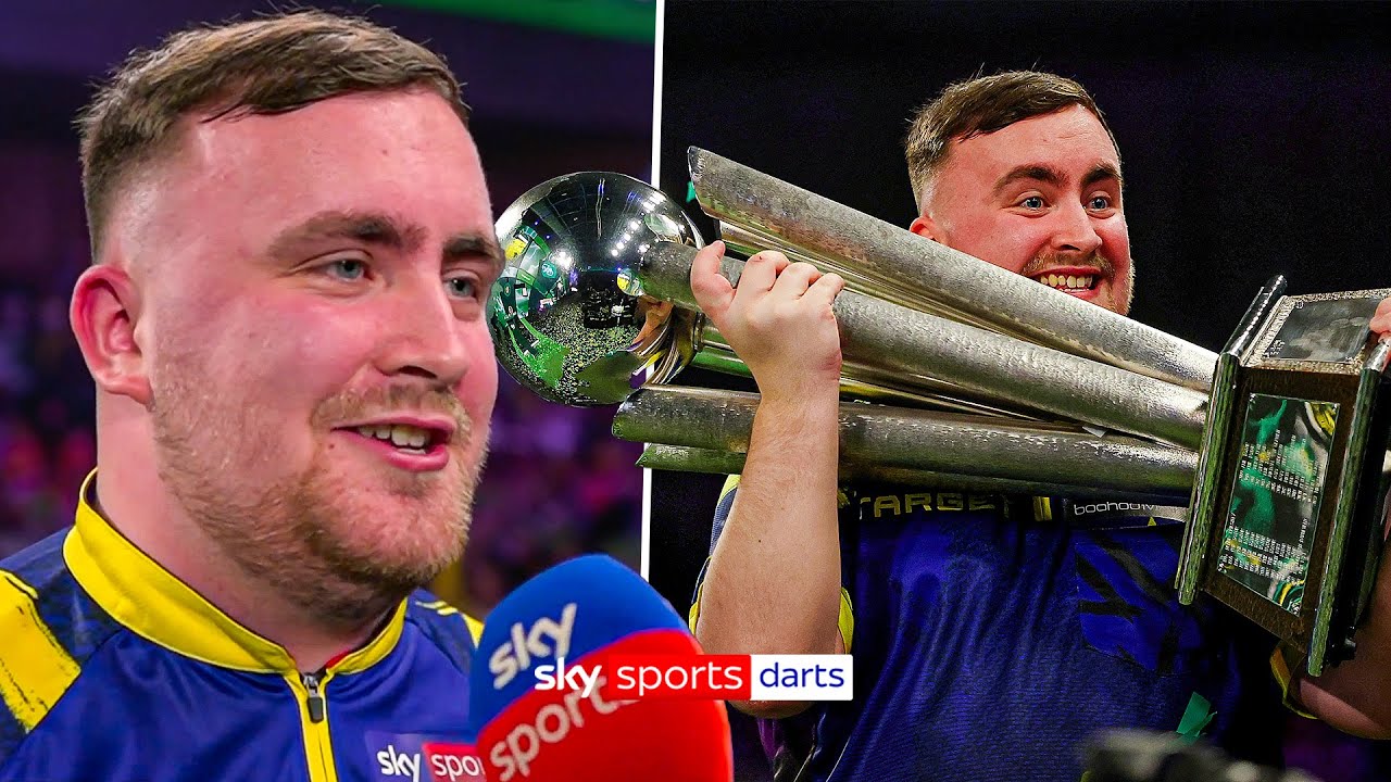 Luke Littler reaction winning 2026 World Darts Championship