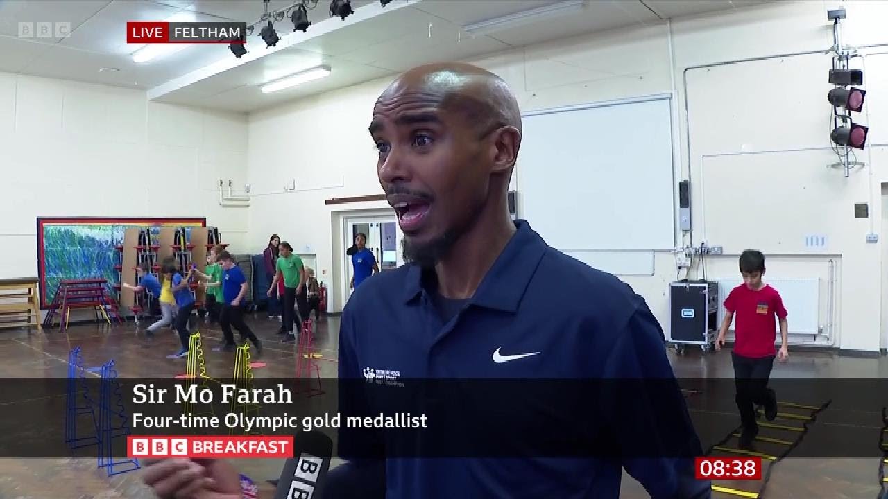 Sir Mo Farah on BBC Breakfast January 2024