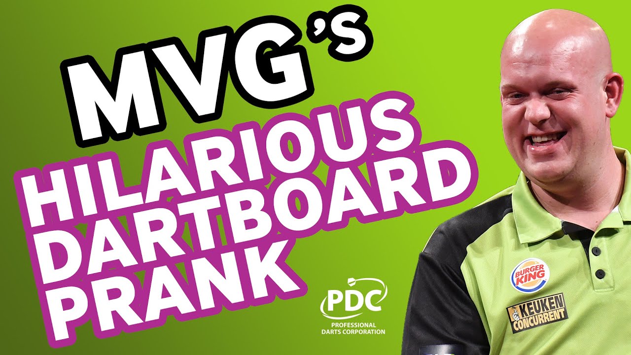 Michael van Gerwen dartboard prank