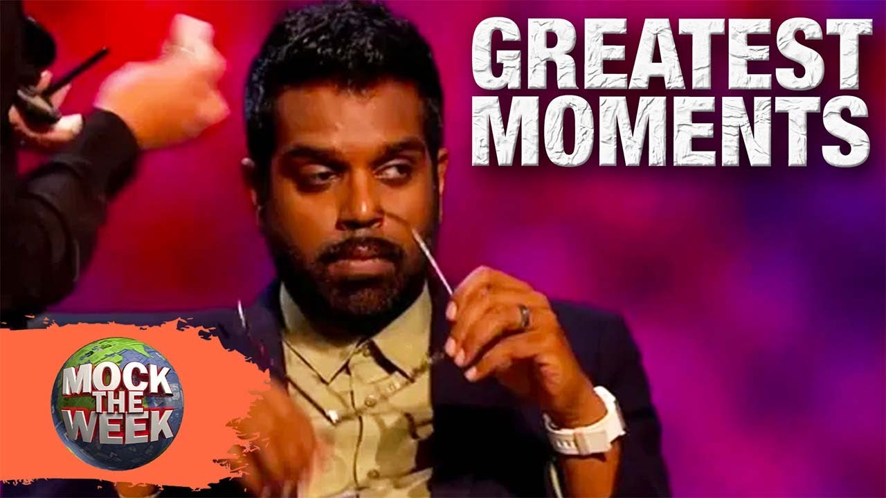 Romesh Ranganathan performing hilarious comedy moments on Mock The Week