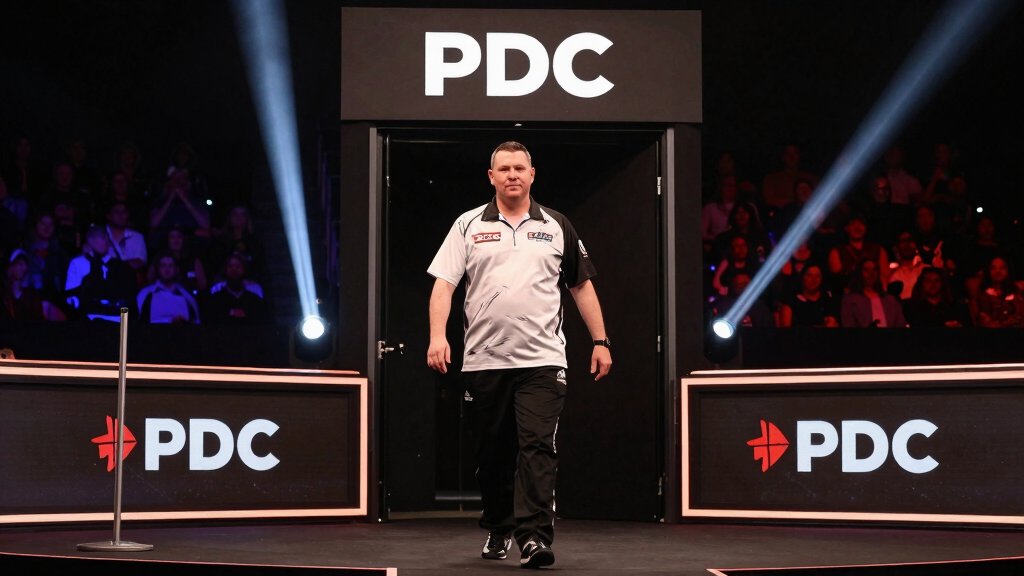 Adrian Lewis walk-on entrance at PDC darts event