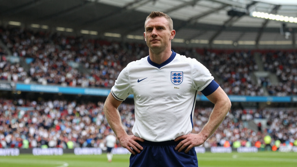 Alan Shearer in England international kit, national team action