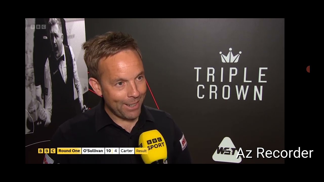 Ali Carter talks about his 2025 World Snooker Championship match