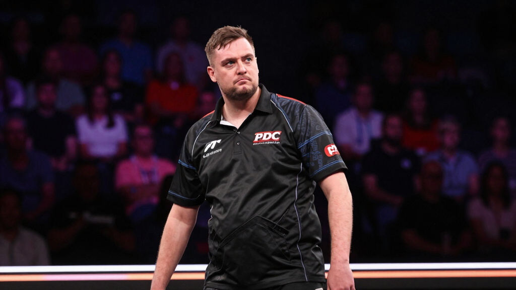 James Wade The Machine at the PDC darts oche