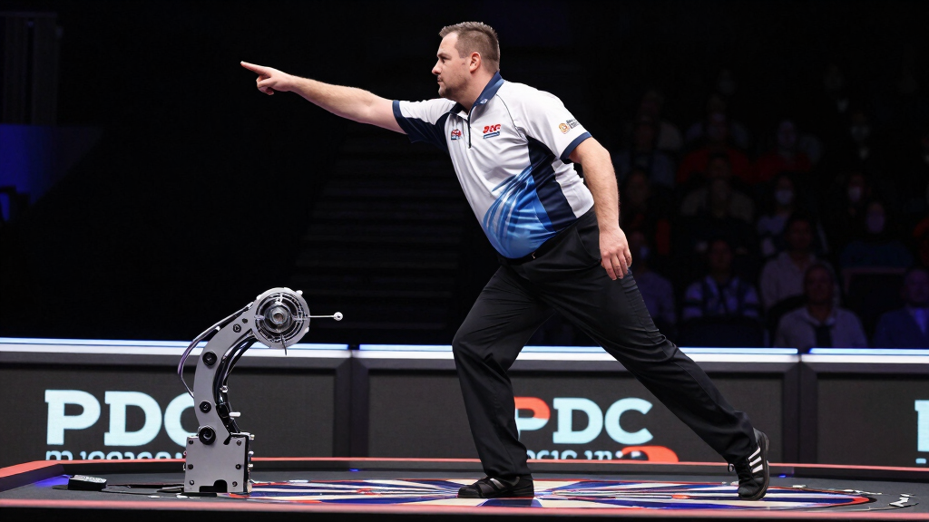 James Wade The Machine precise PDC darts throwing stance