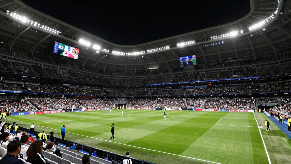 Real Madrid Bernabeu stadium La Liga night