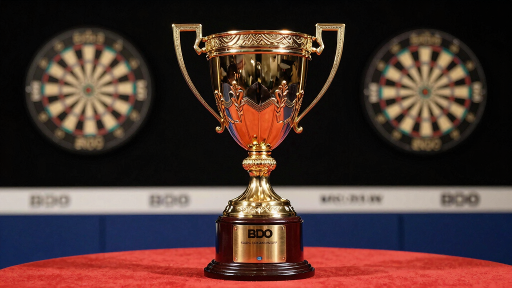 BDO World Darts Championship trophy representing John Lowe's three world titles