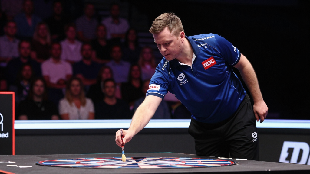 PDC professional darts player oche major tournament focus