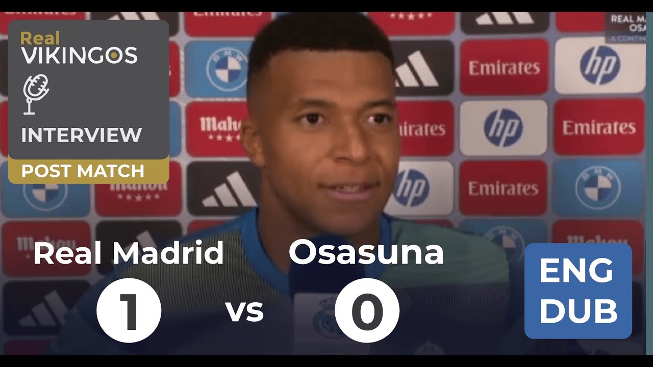 Kylian Mbappe at a Real Madrid press conference discussing his first season