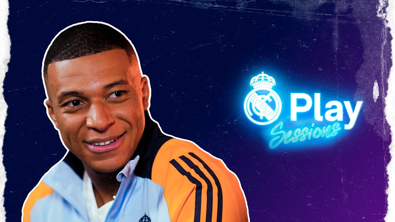 Kylian Mbappe celebrating a goal for Real Madrid