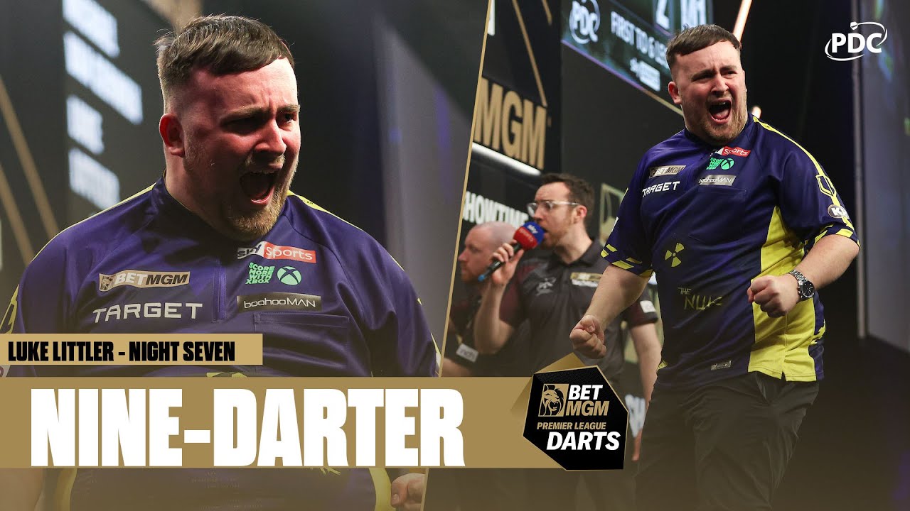Luke Littler nine-darter Cardiff Premier League Darts