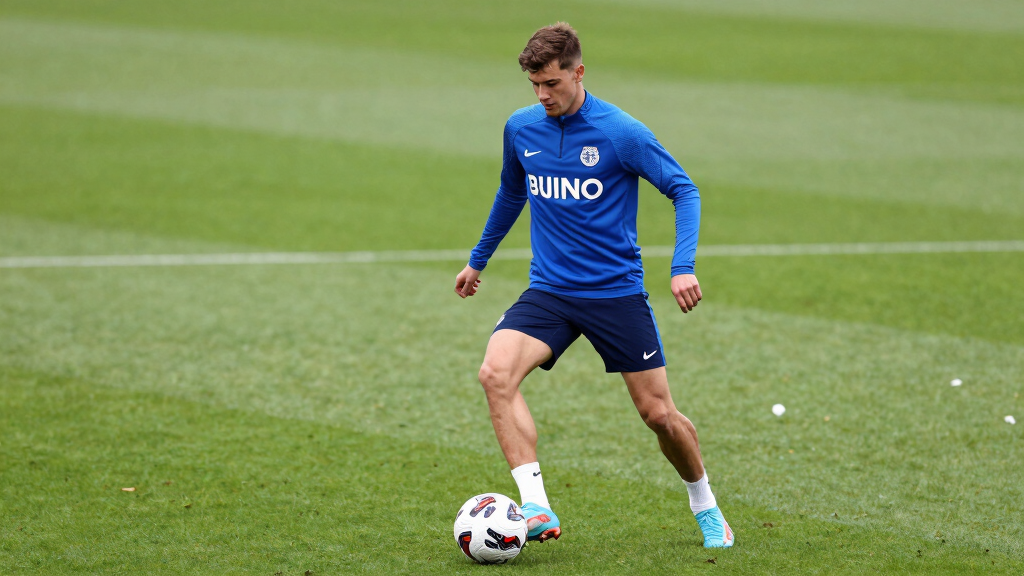 Phil Foden training Manchester City blue kit