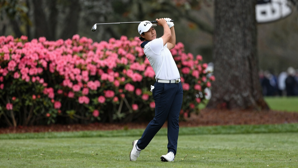 Rory McIlroy iron shot at Augusta National