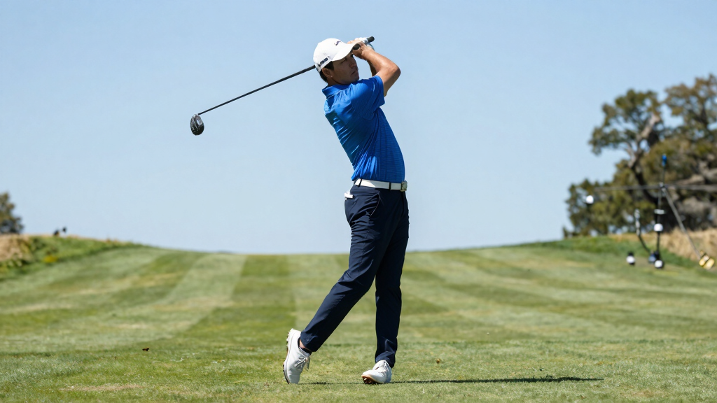 Rory McIlroy golf swing on championship course