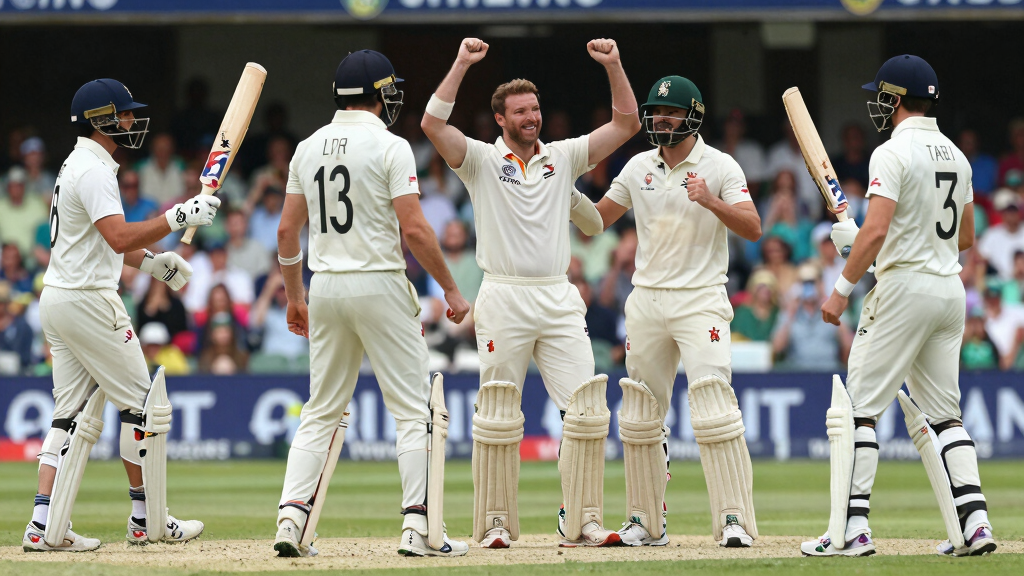England cricket team celebrating Ashes series victory