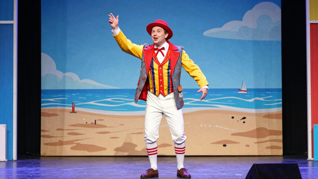 British comedian performing in pantomime stage show