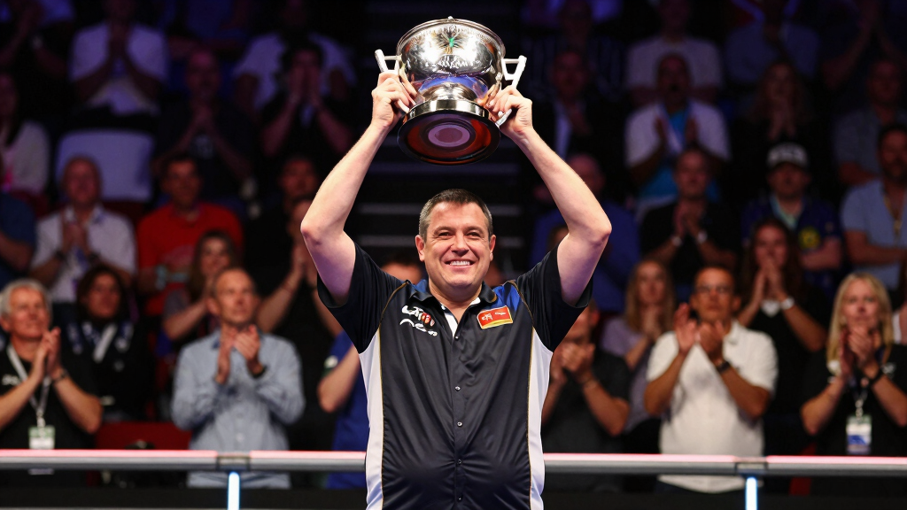 Adrian Lewis celebrating his World Championship victory