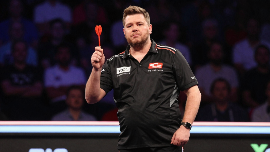 Chris Dobey Hollywood darts player at PDC Masters tournament