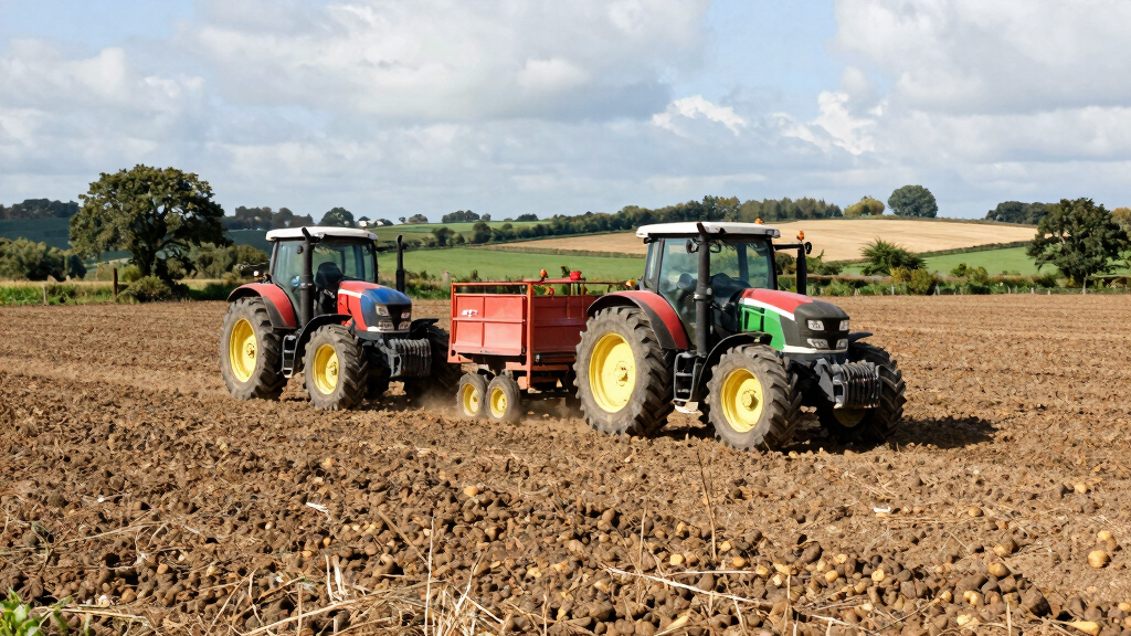 The Staffordshire farmland of David Gilbert's childhood — he continues to help on his father's potato farm between snooker tournaments