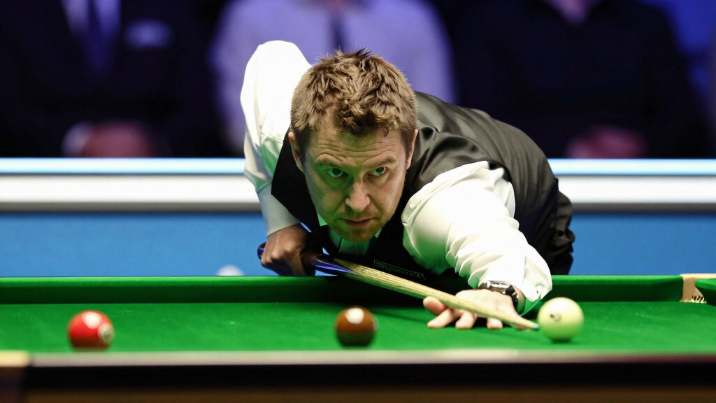 Gary Wilson competing at a World Snooker Championship event