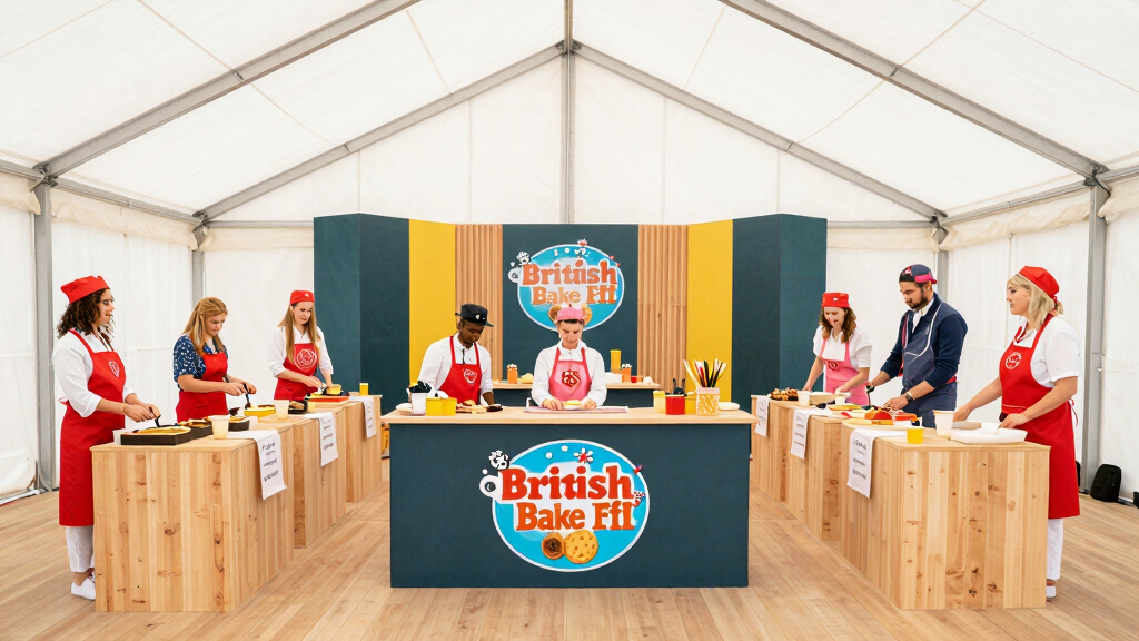 Great British Bake Off tent and competition