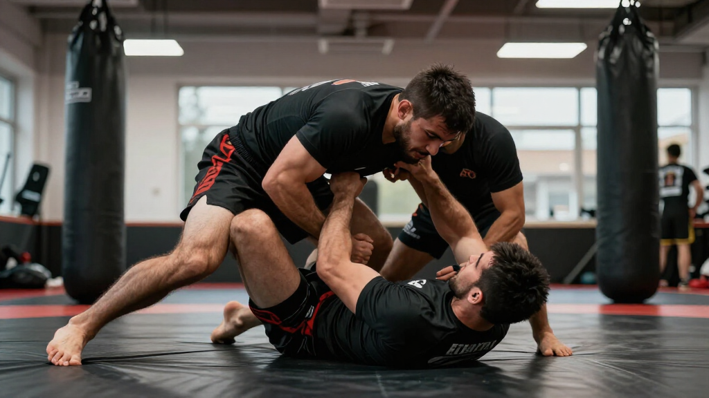 Islam Makhachev MMA training grappling