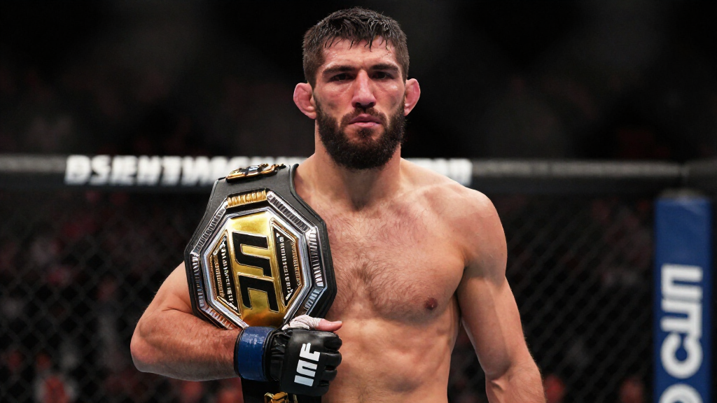 Islam Makhachev UFC champion portrait