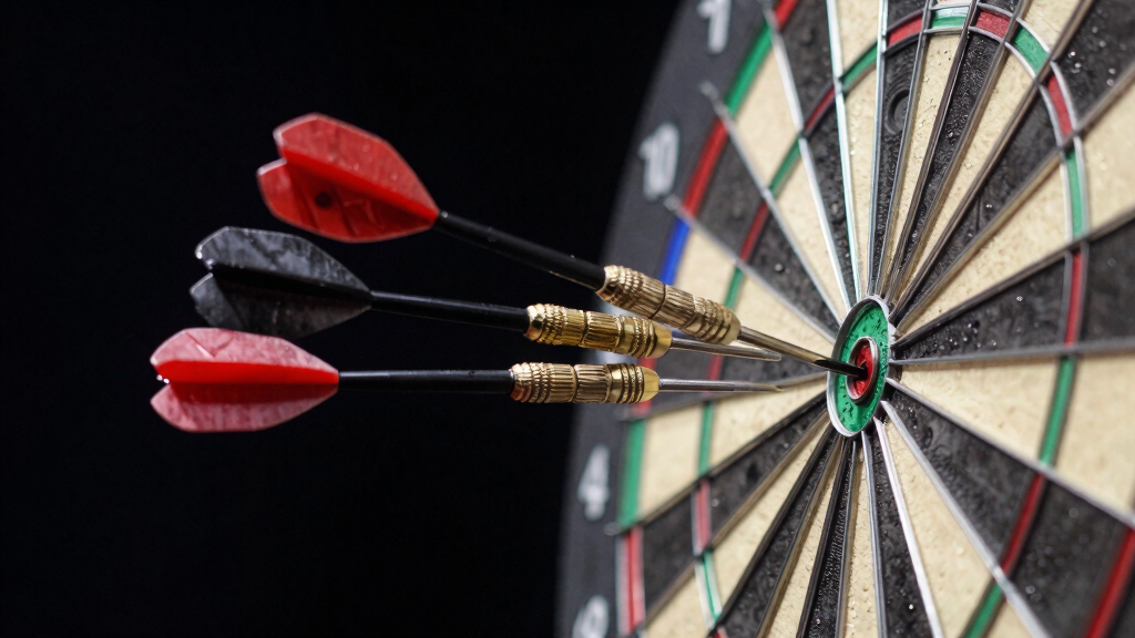 Darts bullseye close-up professional championship dartboard