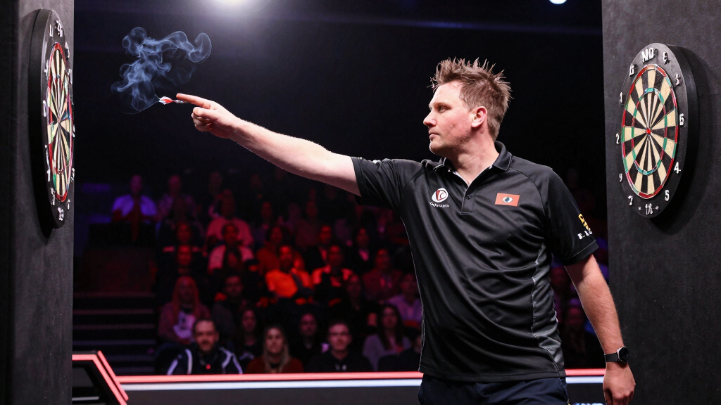 Joe Cullen The Rockstar professional darts player on stage