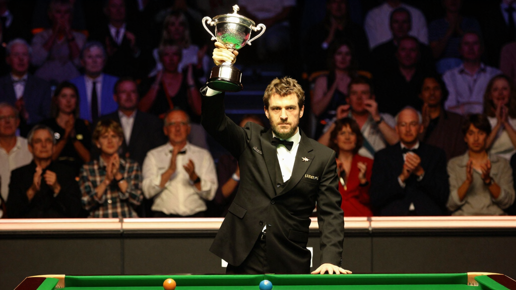 John Parrott winning the 1991 World Snooker Championship at the Crucible Theatre