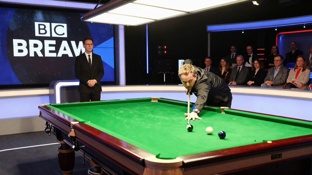 John Virgo hosting Big Break — the BBC snooker game show he co-presented with Jim Davidson from 1991 to 2002