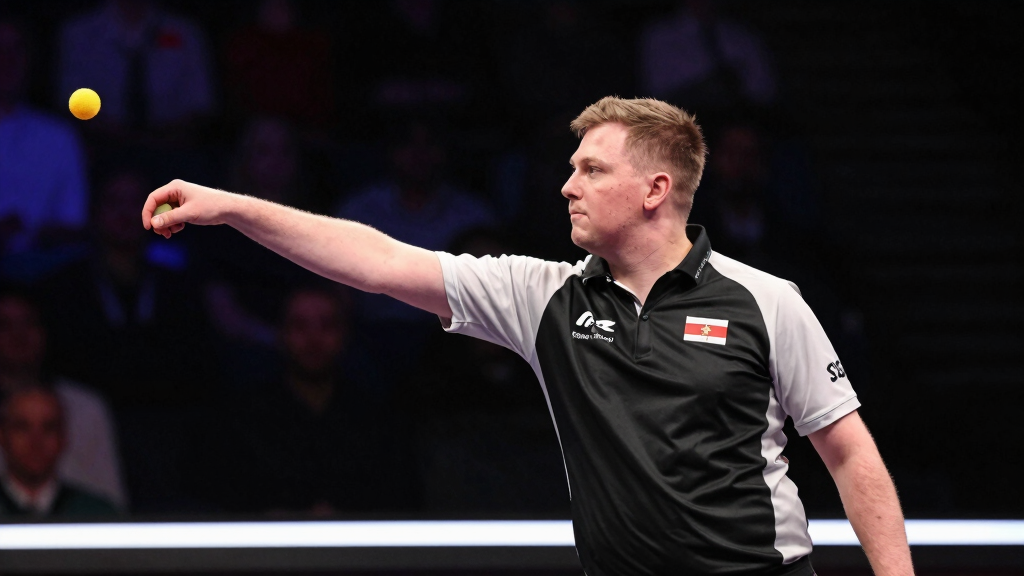 Josh Rock darts player from Northern Ireland in PDC tournament action