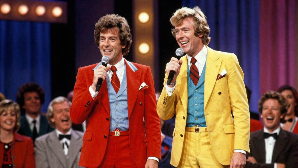 The Krankies performing on stage in classic BBC variety show format