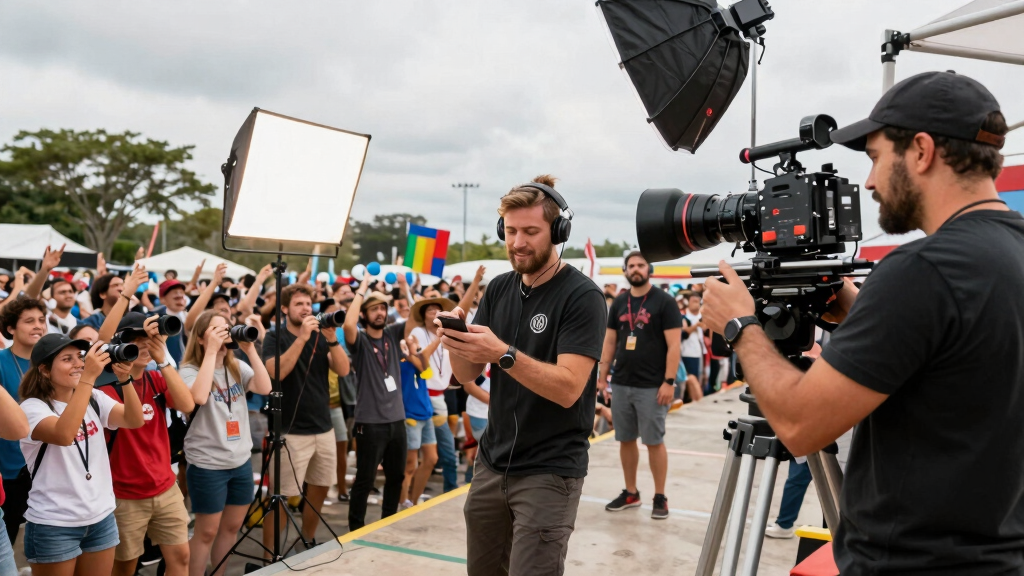 MrBeast YouTube production crew filming epic challenge video