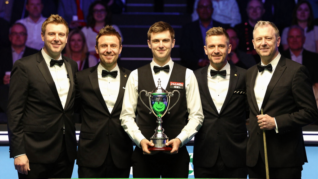 Stephen Maguire with the UK Championship snooker trophy, his landmark 2004 victory that announced him as a world-class talent